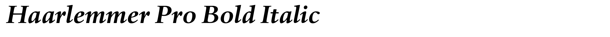 Haarlemmer Pro Bold Italic image
